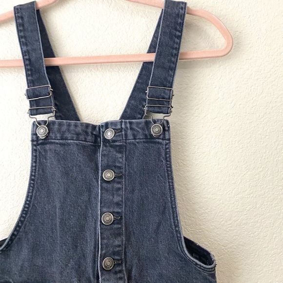 Free People We the Free Shorts Womens Size 26 Overall Black Button Front - Picture 3 of 7